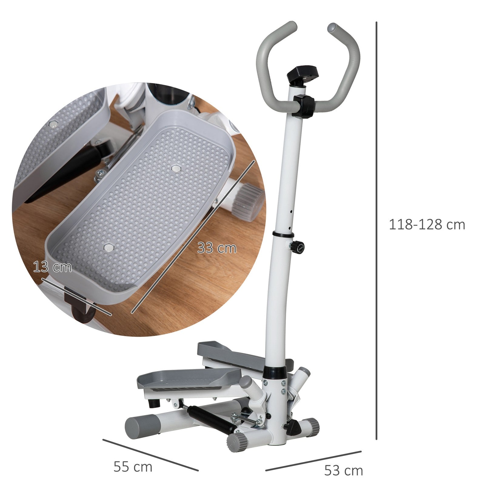 Adjustable Twist Stepper Step Machine for Home Gym Office Aerobic Workout