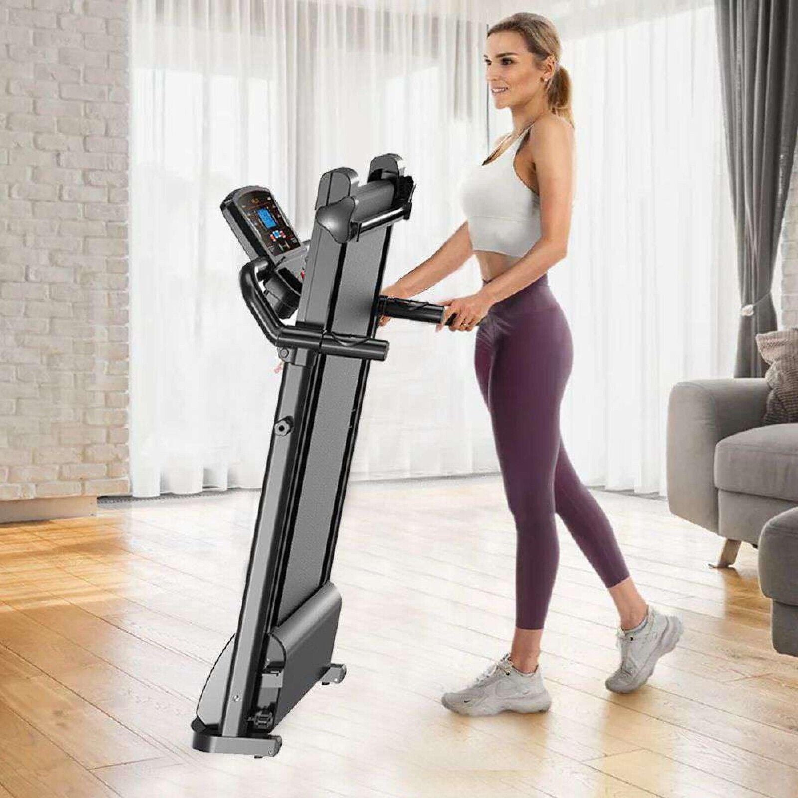 Electric Motorised Treadmill Folding Running Walking Machine Home Gym Workout