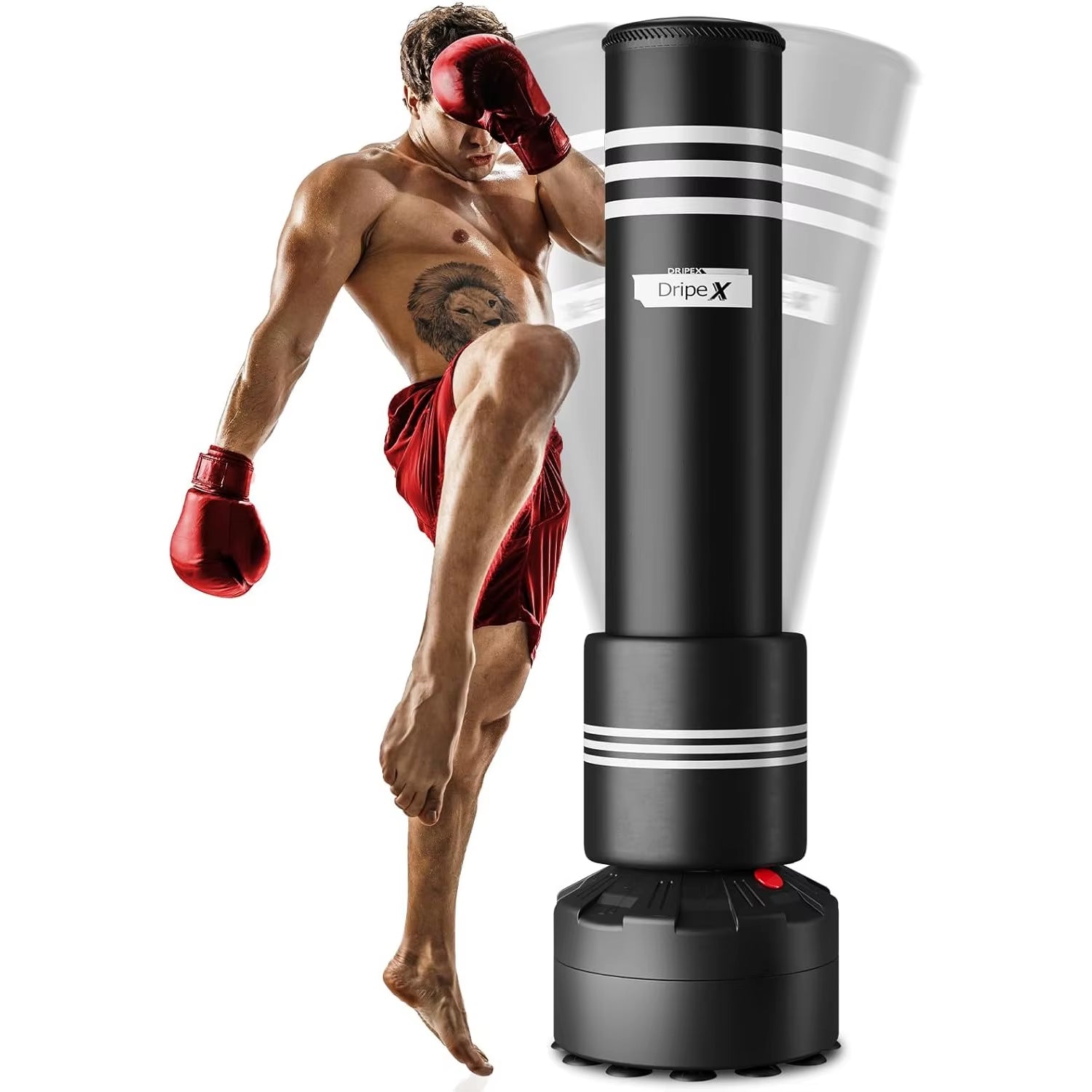 Adult Free Standing Boxing Punch Bag, Heavy Duty Punching Bag Stand with Suction Cup Base - 69''