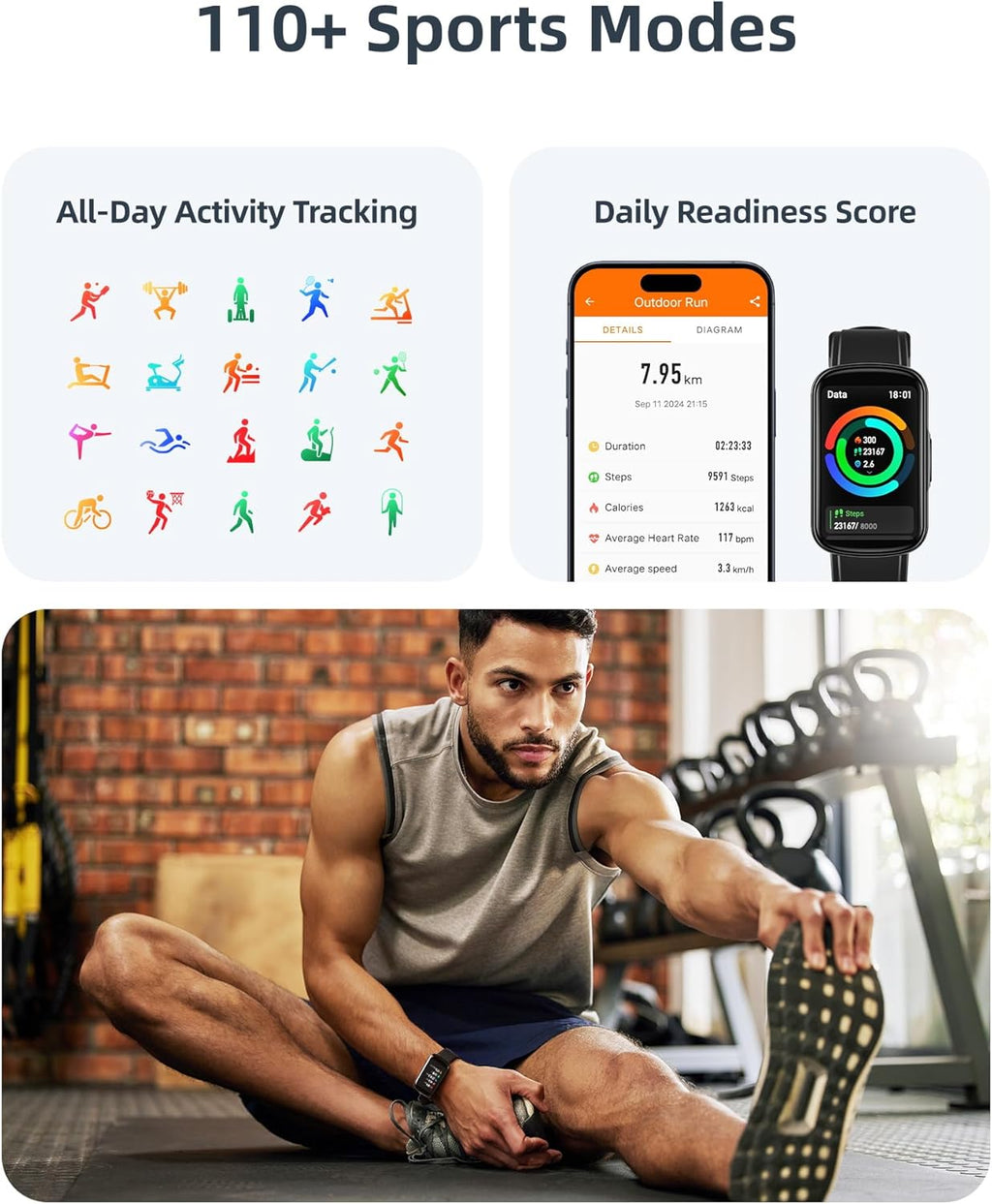 Smart Watch Answer/Make Calls, Smart Watch for Men Women Fitness Watch with 100+ Sports, Heart Rate Sleep, Smartwatch for Android & Ios