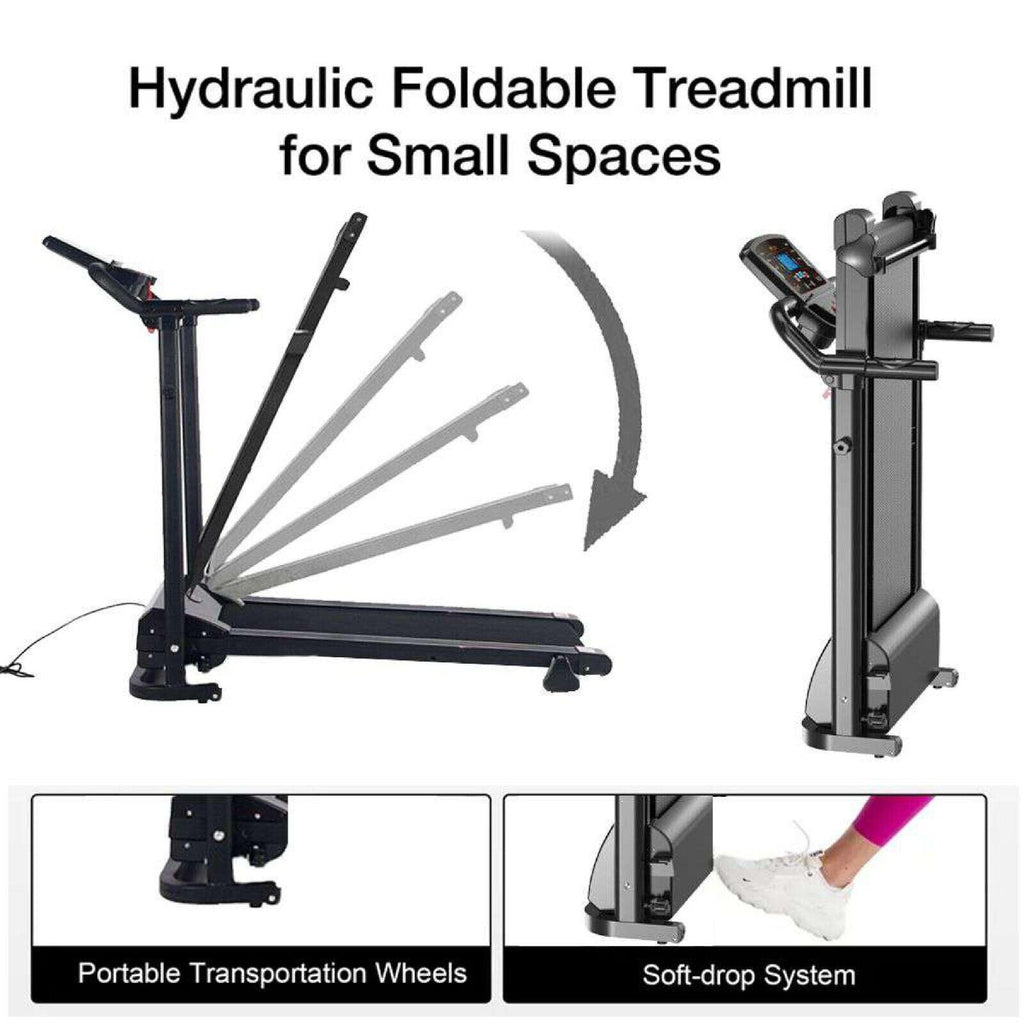 Electric Motorised Treadmill Folding Running Walking Machine Home Gym Workout