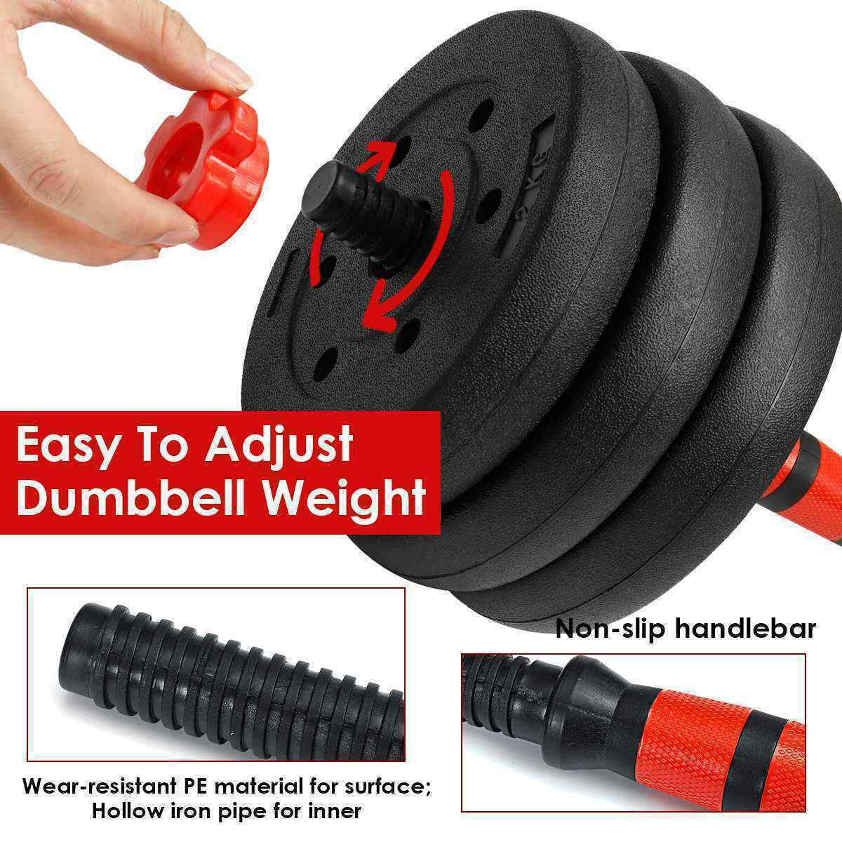 15/20/30/40 Kg Dumbbell Barbell Weight Set Pair Hand Weights Gym Fitness Workout