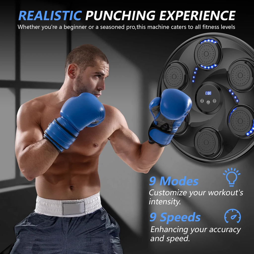 Music Boxing Machine Smart Music Boxing Machine Musical Boxing Machine Wall Mounted 9 Mode/Speed Adjustment Bluetooth Connection