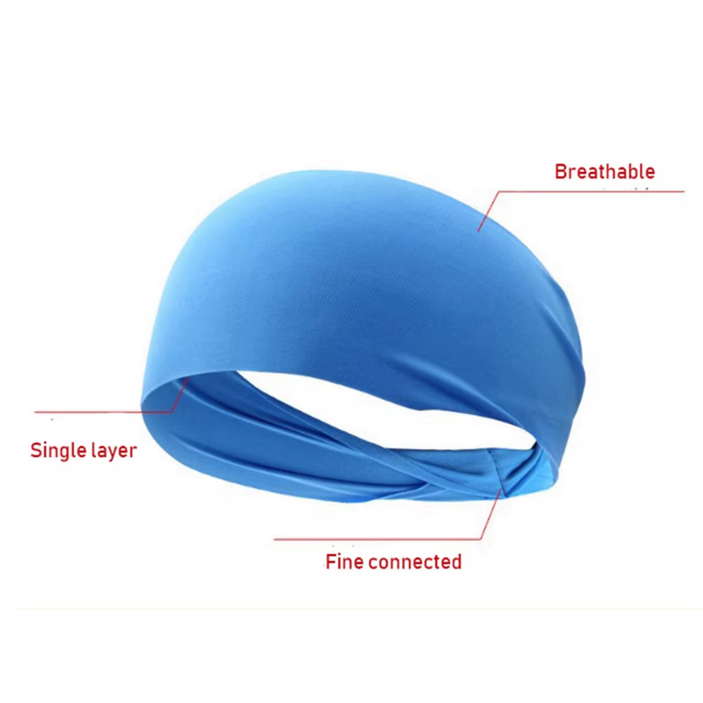 2025 Elastic Yoga Sport Headband Running Hair Band Turban Outdoor Gym Sweatband Sport Fitness Bandage Fashion Women/Men