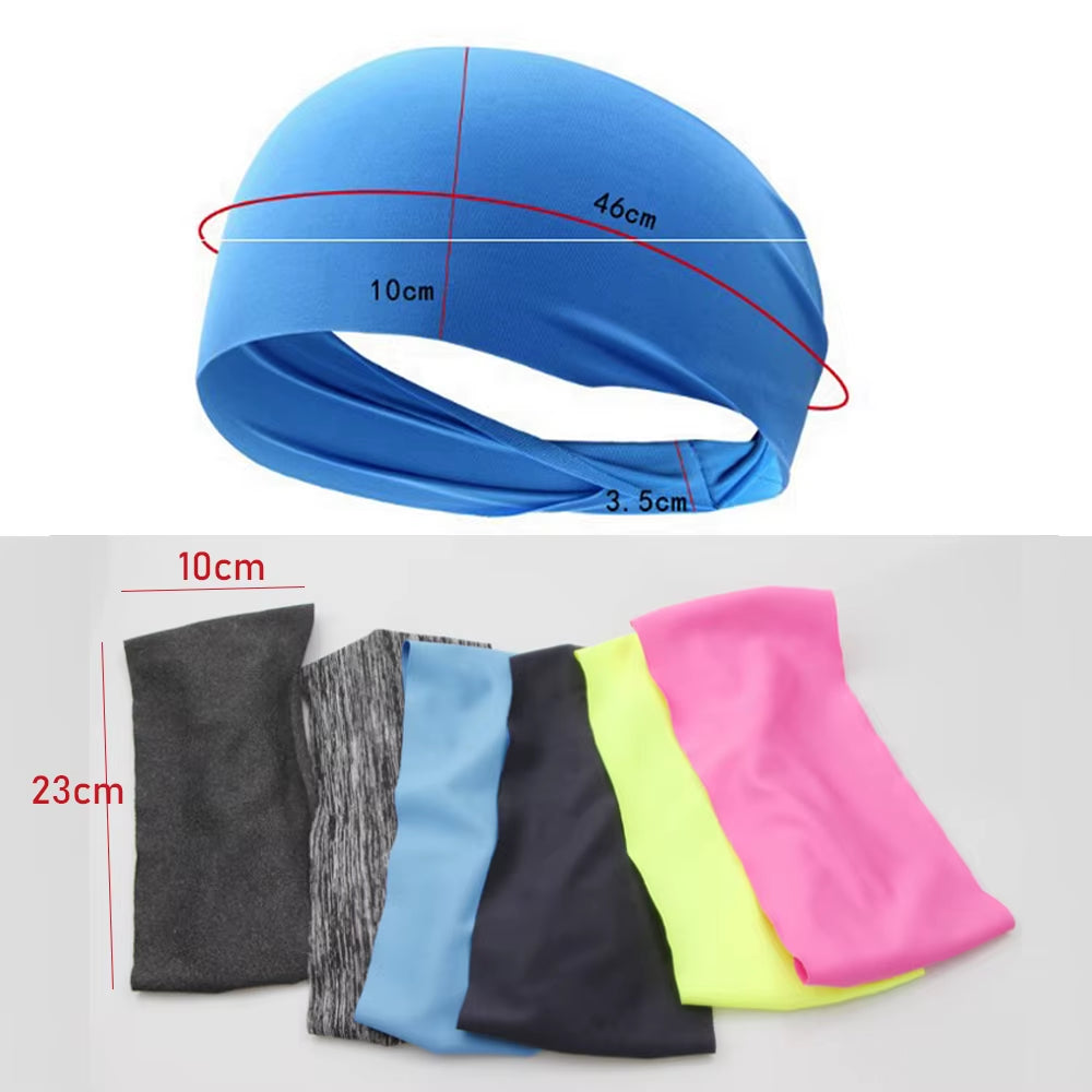 2025 Elastic Yoga Sport Headband Running Hair Band Turban Outdoor Gym Sweatband Sport Fitness Bandage Fashion Women/Men
