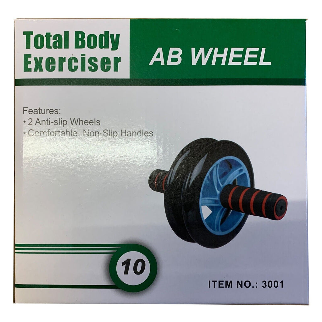 Ab Roller Dual-Wheel Core Trainer Non-Slip Abdominal Fitness Exercise Tool Gym