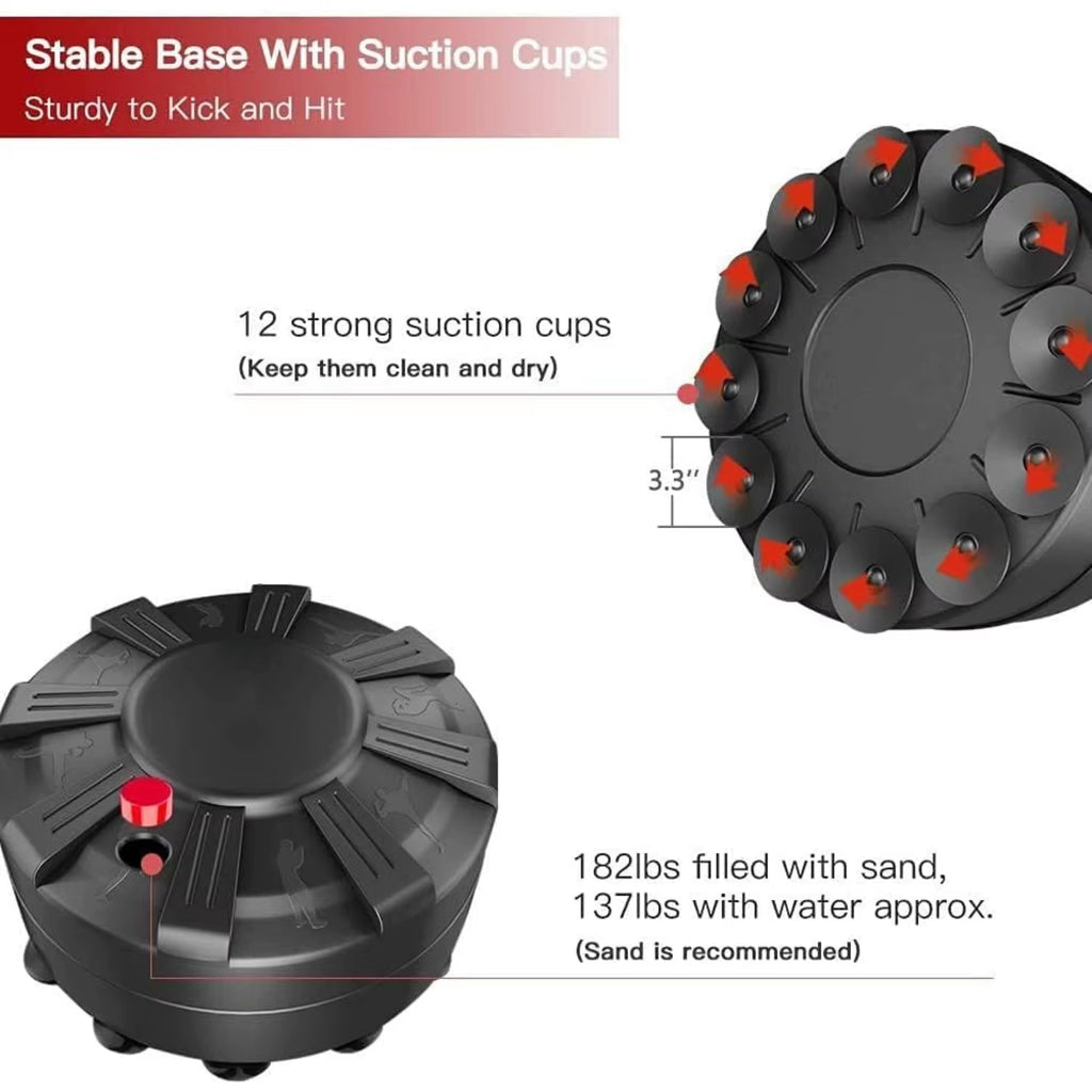 Adult Free Standing Boxing Punch Bag, Heavy Duty Punching Bag Stand with Suction Cup Base - 69''